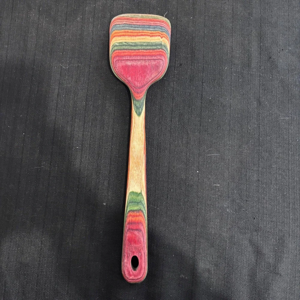 Baltique Marrakesh Collection Birch Wood Spatula Rainbow Multicolor Turner 12.5